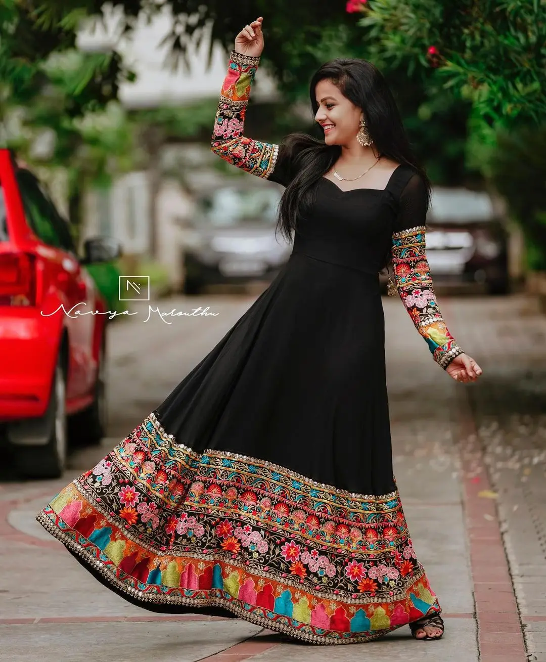 Telugu Girl Vaishnavi Chaitanya Wearing Black Gown